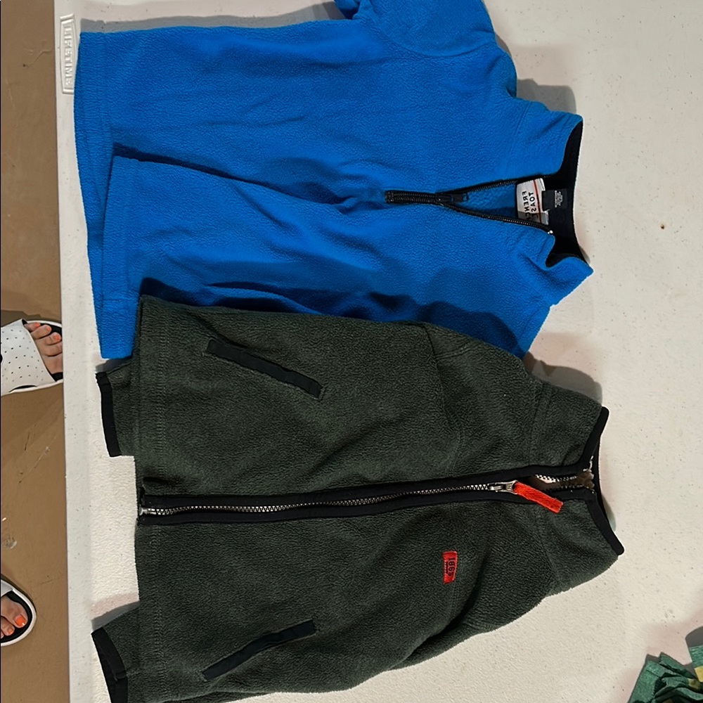 3T Blue and Dark Green Fleece Jackets